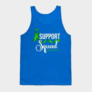 Support Squad Mental Health Awareness Lime Green Ribbon Tank Top